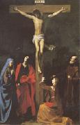 TOURNIER, Nicolas The Crucifixion with St.Vincent de Paul (mk05) oil on canvas